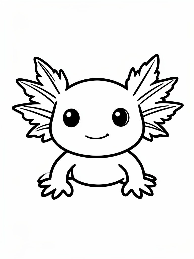 Axolotl Coloring Page printable coloring page