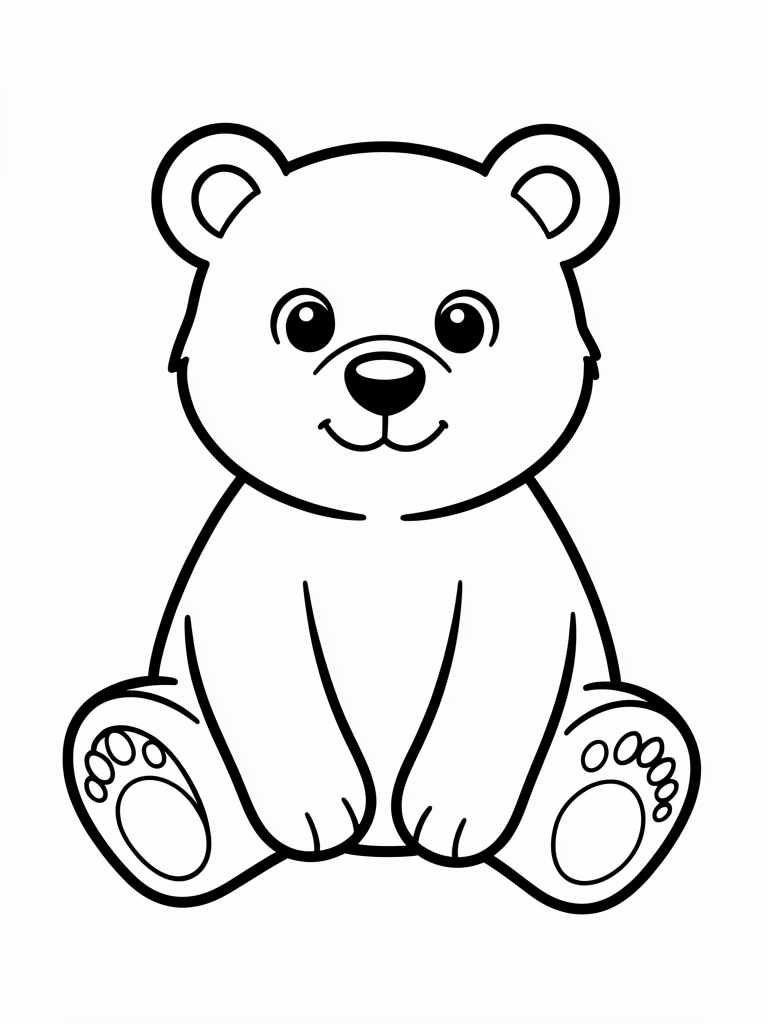 Bear Coloring Page printable coloring page