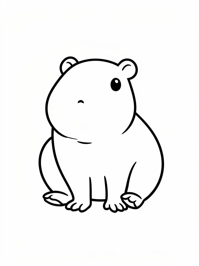 Capybara Coloring Page printable coloring page