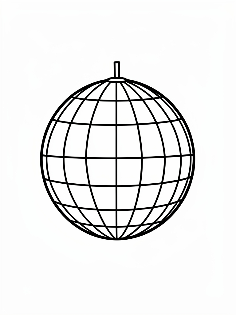 Disco Ball Coloring Page printable coloring page