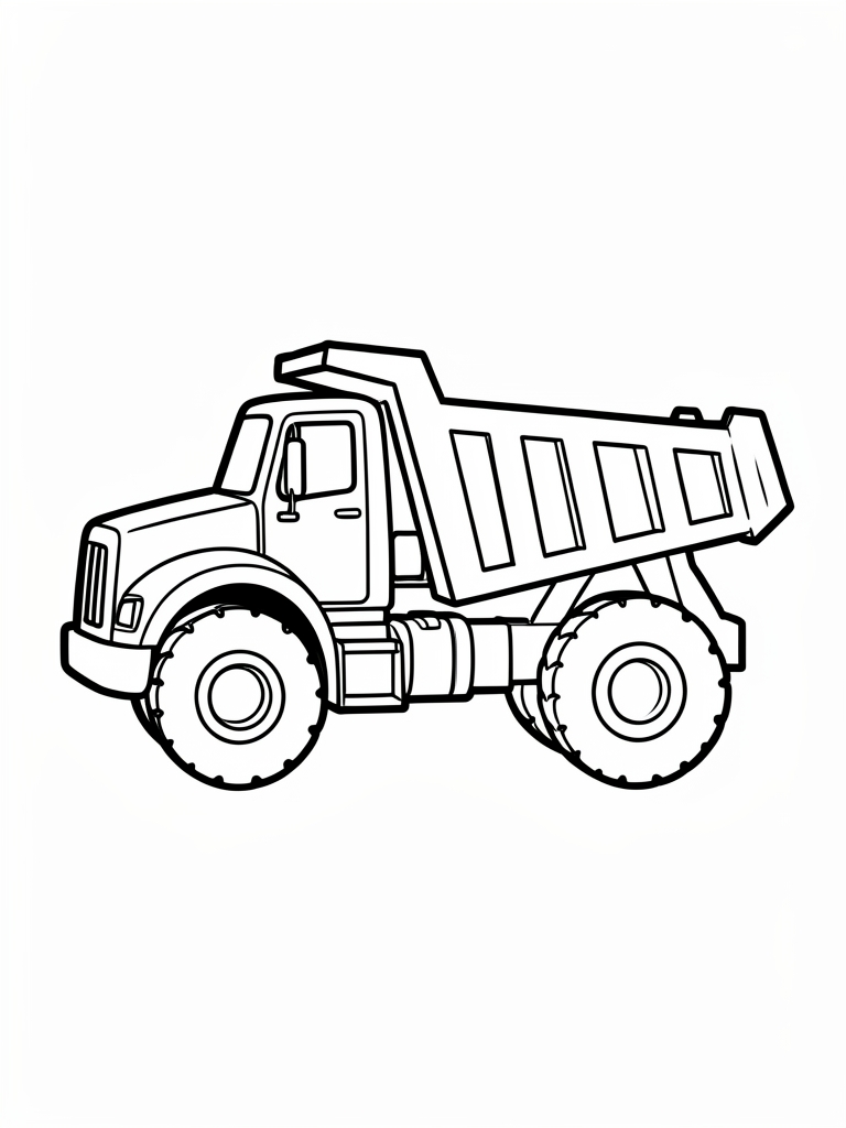 Dump Truck Coloring Page printable coloring page