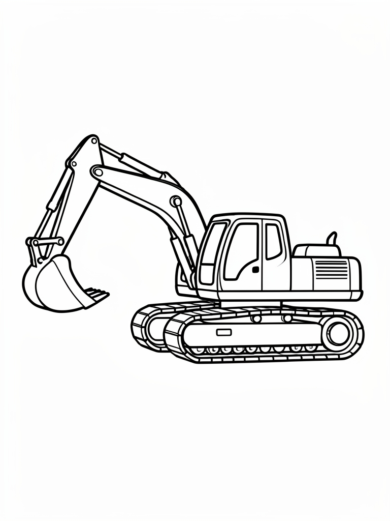 Excavator Coloring Page printable coloring page