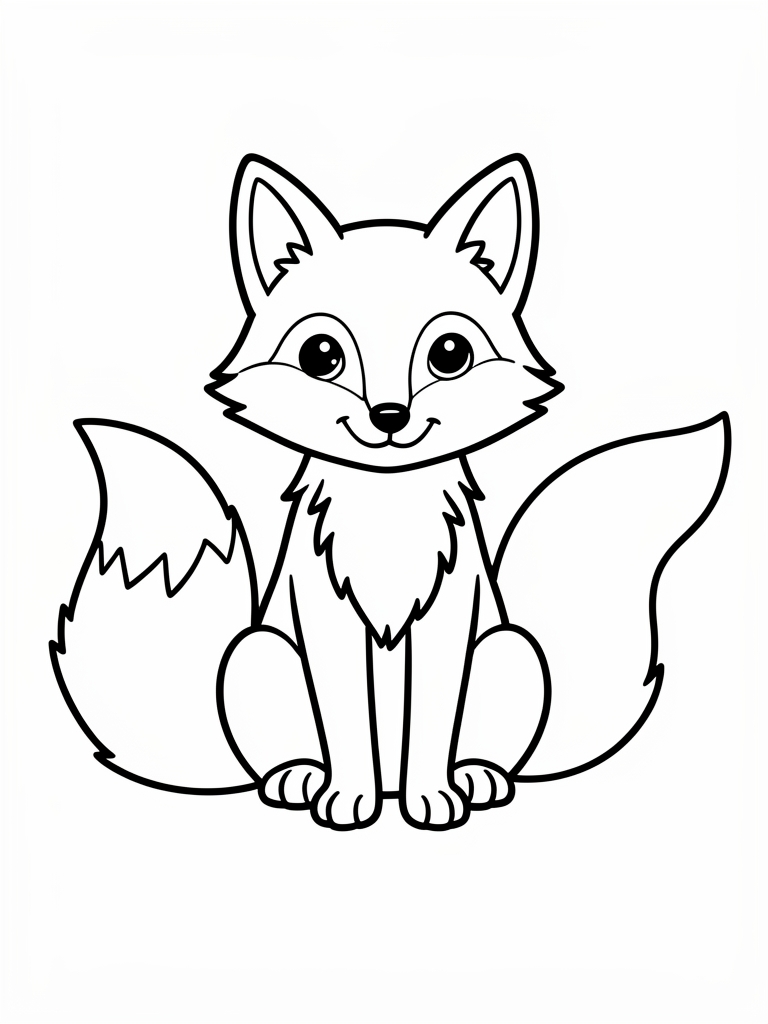 Fox Coloring Page printable coloring page