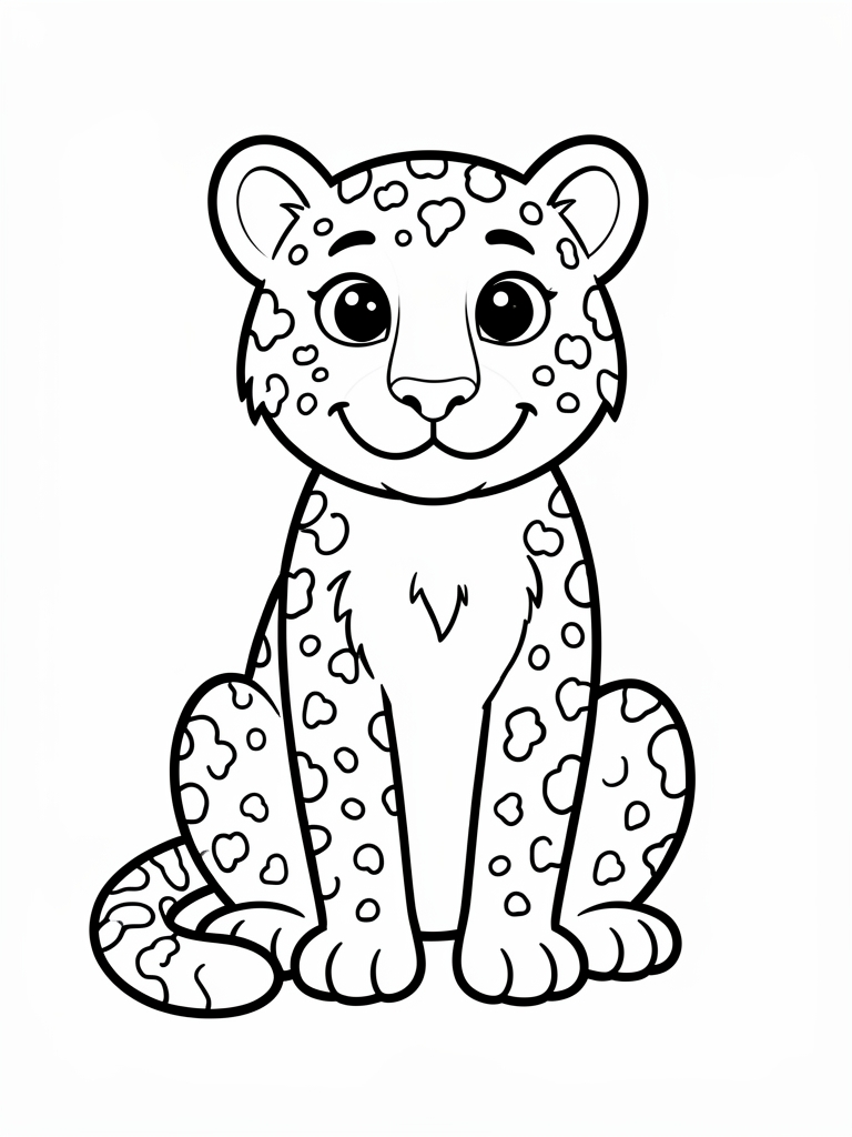 Leopard Coloring Page
