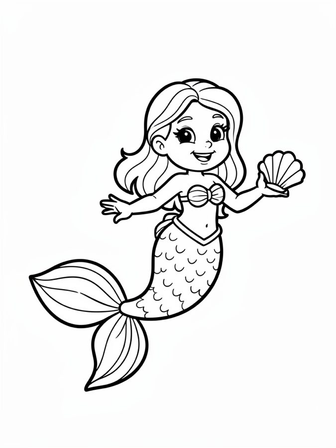 Mermaid Coloring Page