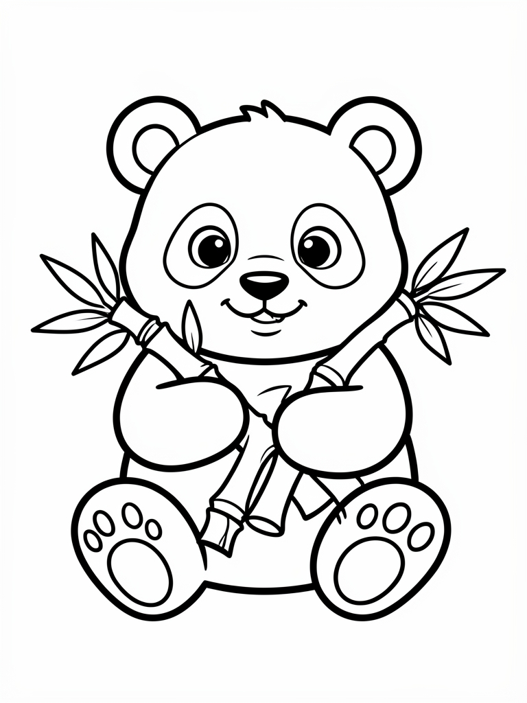 Panda Coloring Page printable coloring page