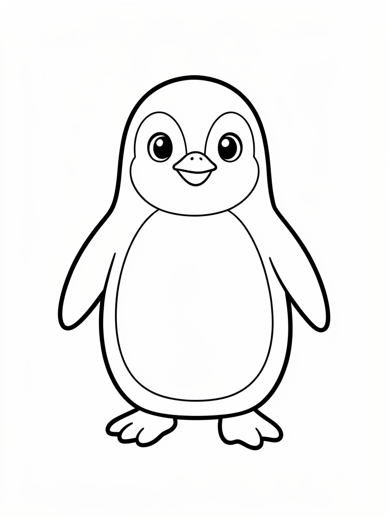 Penguin Coloring Page printable coloring page