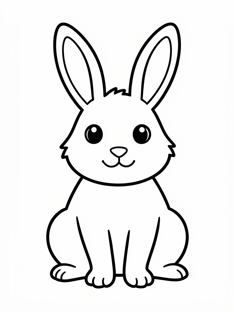 Rabbit Coloring Page printable coloring page