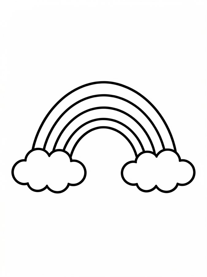 Rainbow Coloring Page