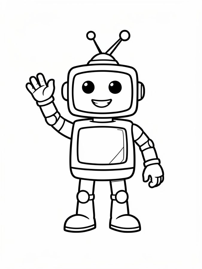 Robot Coloring Page