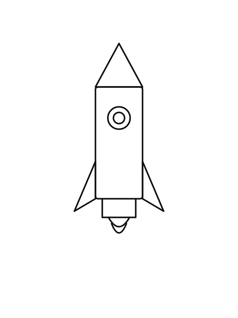 Rocket Coloring Page printable coloring page
