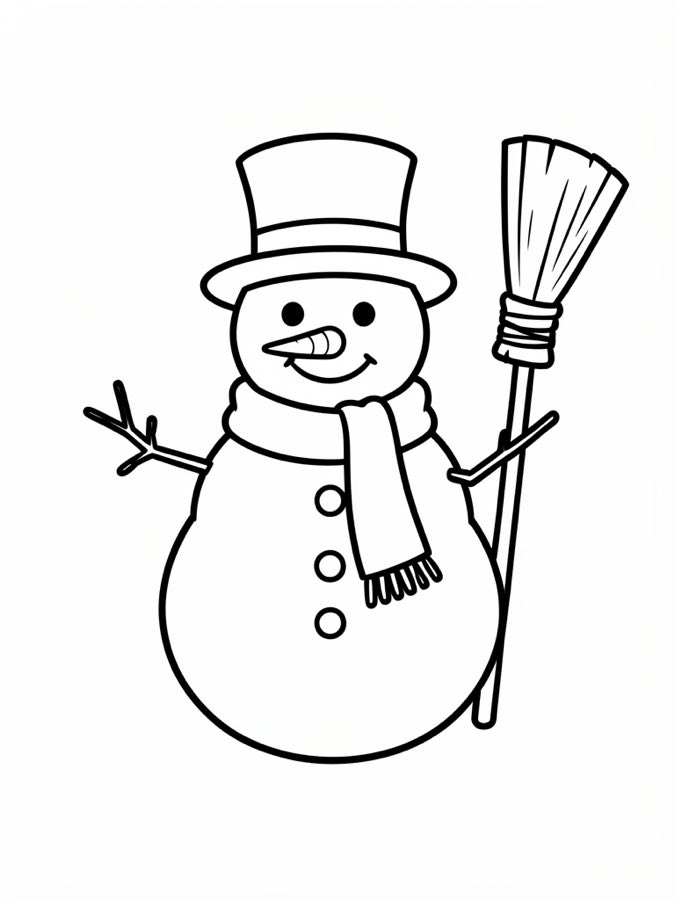 Snowman Coloring Page