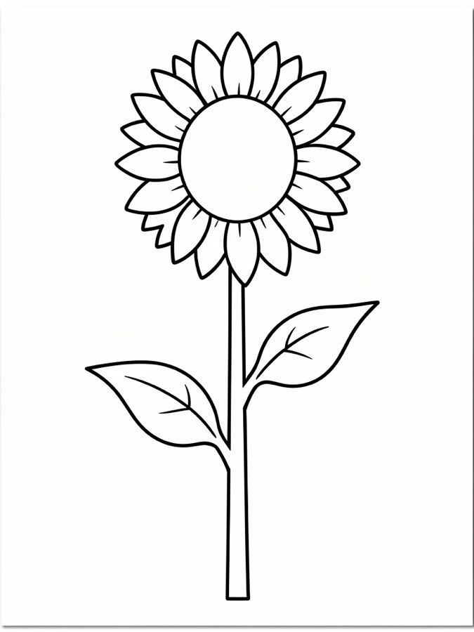 Sunflower Coloring Page