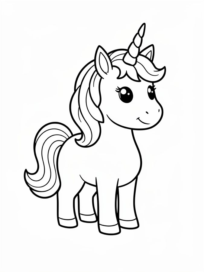 Unicorn Coloring Page